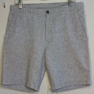 Men's Goodfellow & Co. Light Gray Casual Linen-Blend Shorts - Sz 32